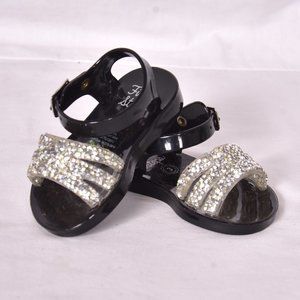First Steps Baby Girl Rhinestone Sandals Size 3